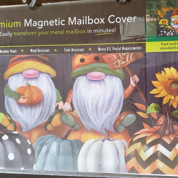 Fall Gnomes Humor Magnetic Mailbox Cover Autumn Patterned Pumpkins Standard - Picture 4 of 8